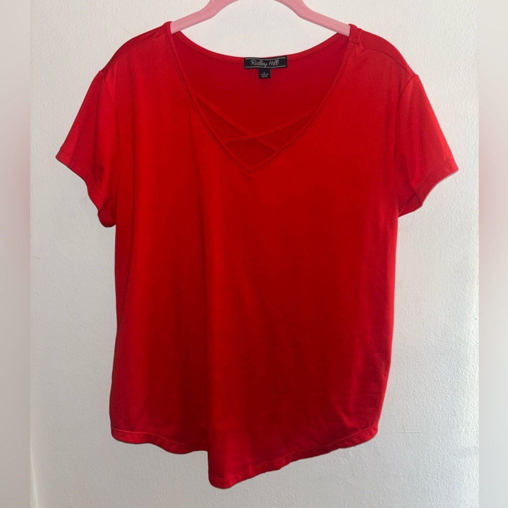 Ridley Hill Butter Soft T-Shirt with Crossed Neckline
